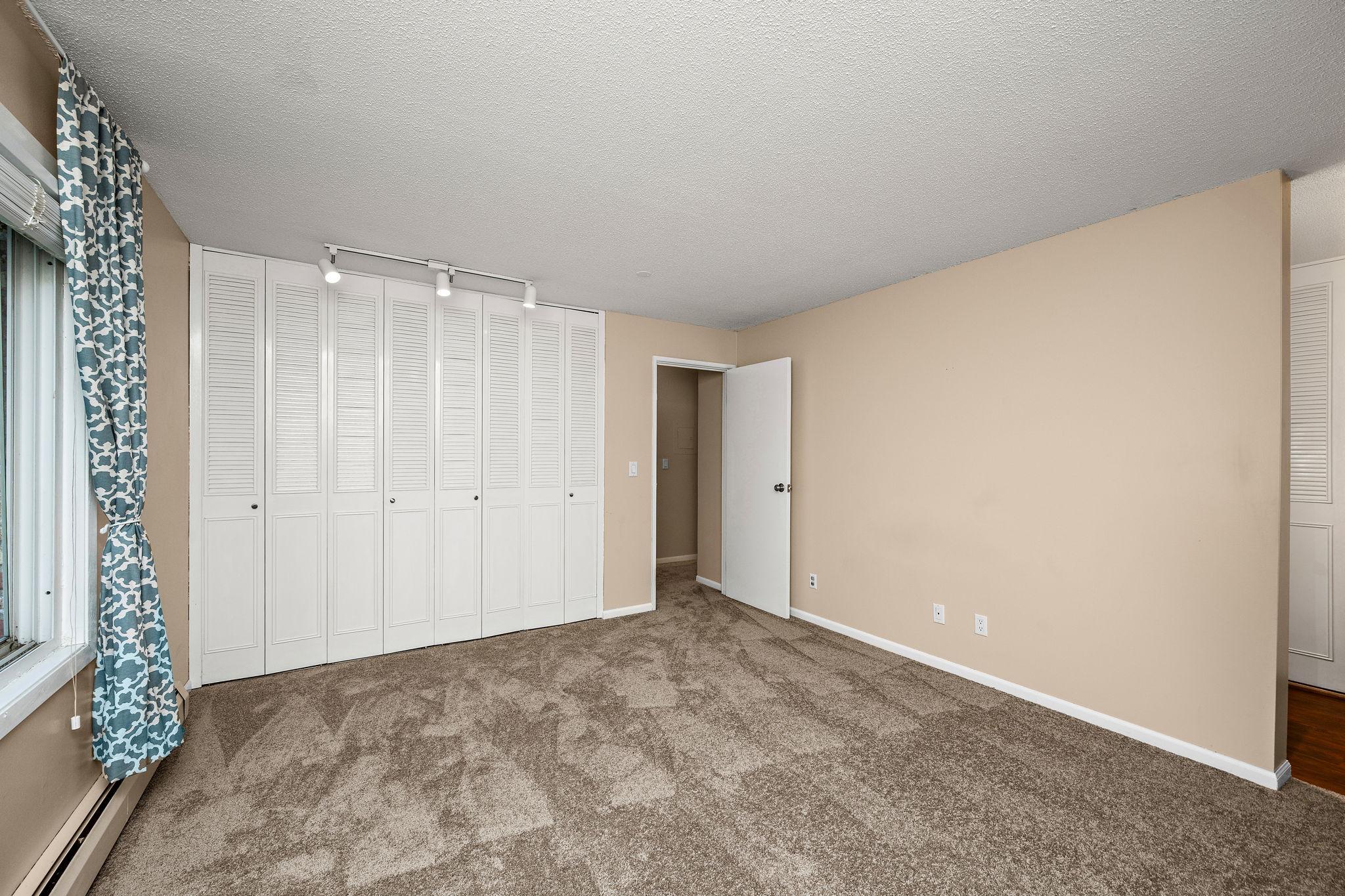 Primary bedroom features nice closet space!