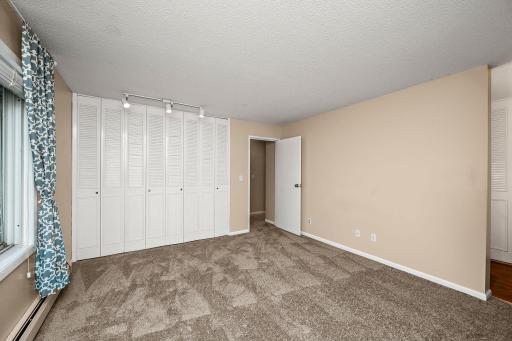 Primary bedroom features nice closet space!