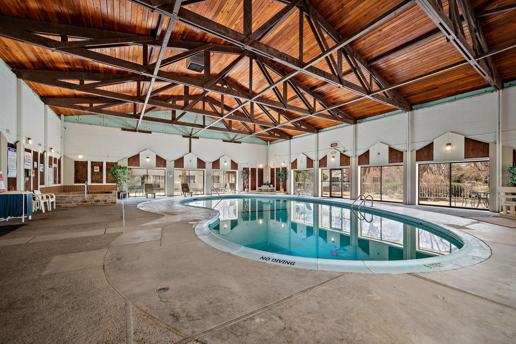 The pool is available for year-round use.