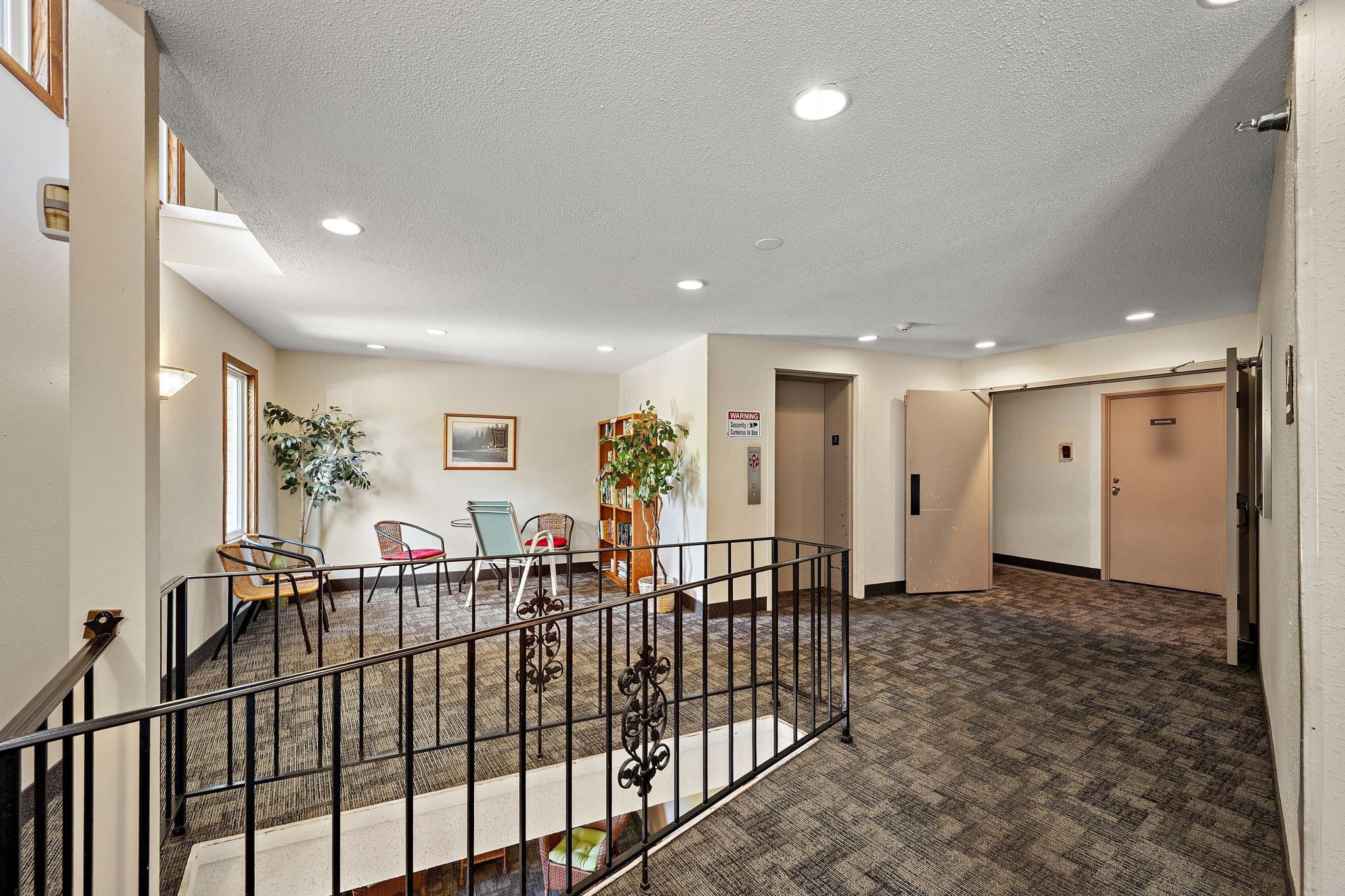 Second floor lobby. The building has an elevator!