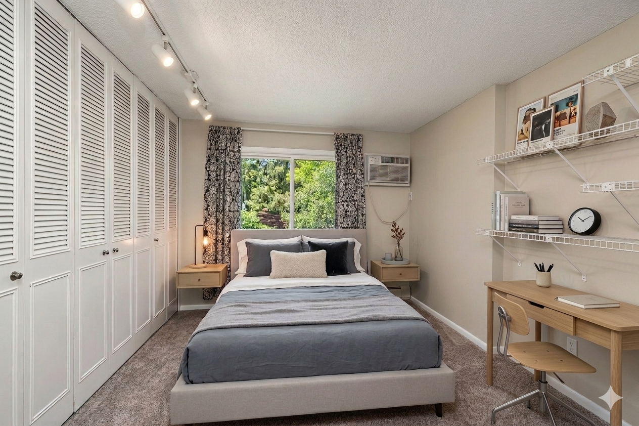 Second bedroom - virtually staged