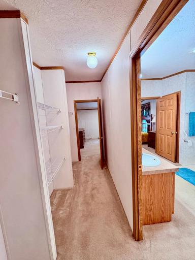 Walk in closet off the master bath