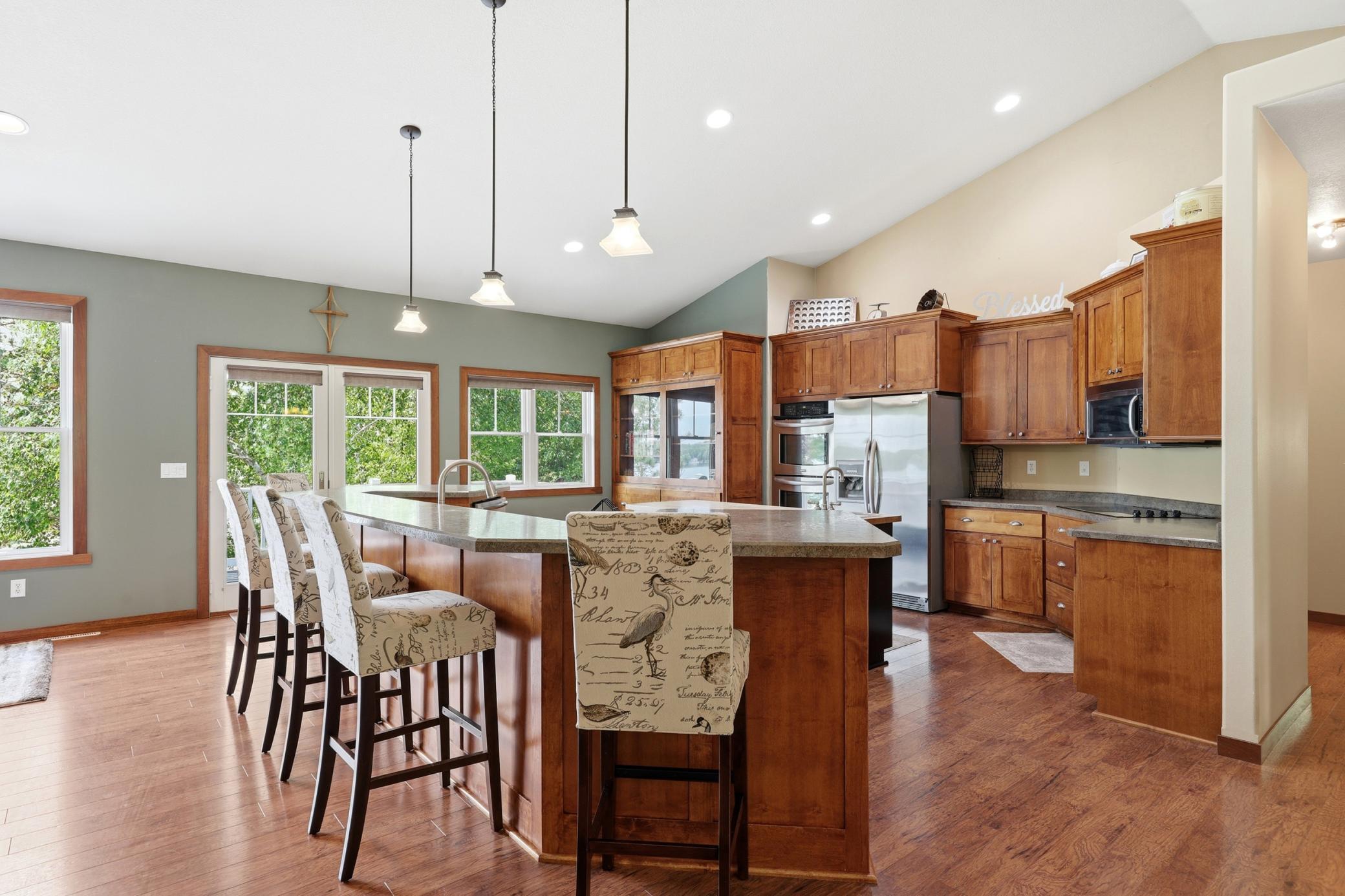 Kitchen with Custom Cabinetry, Large Island with Sink