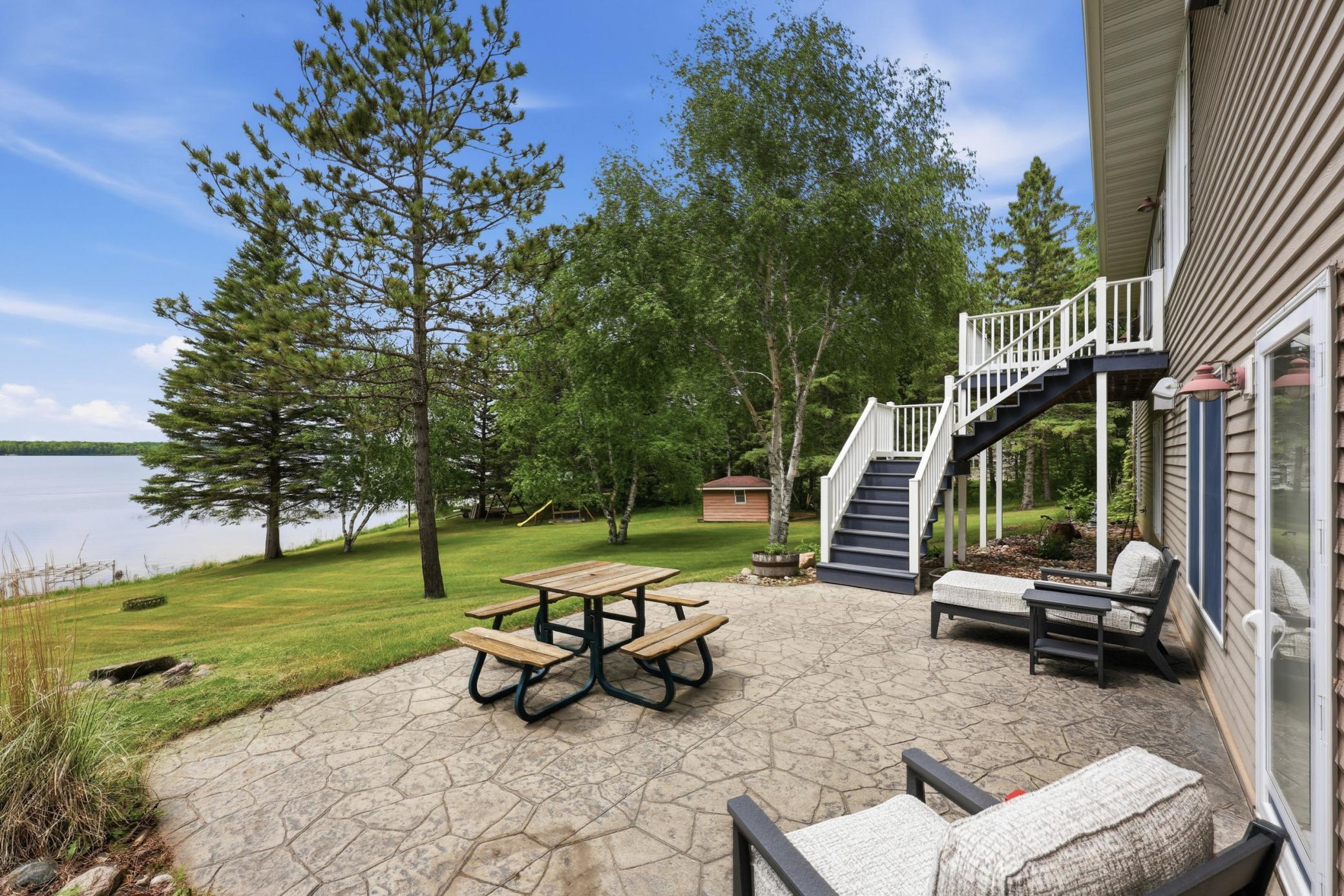 Stamped Concrete Patio to Lakefront