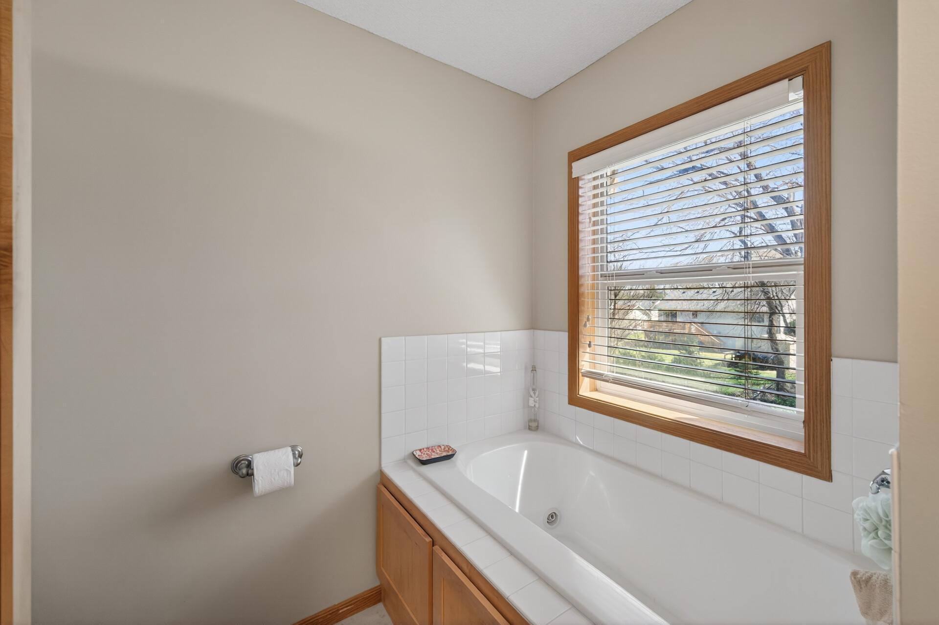 Large soaking tub