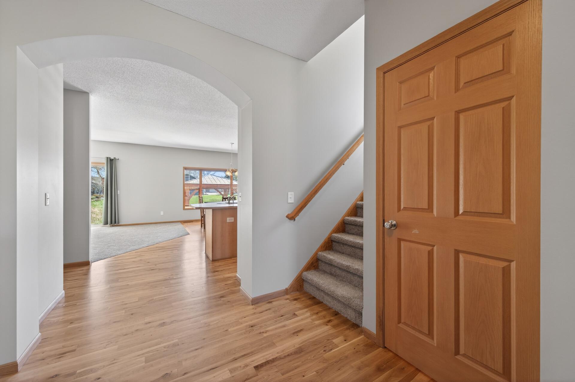 Beautiful refinished real hardwood floors