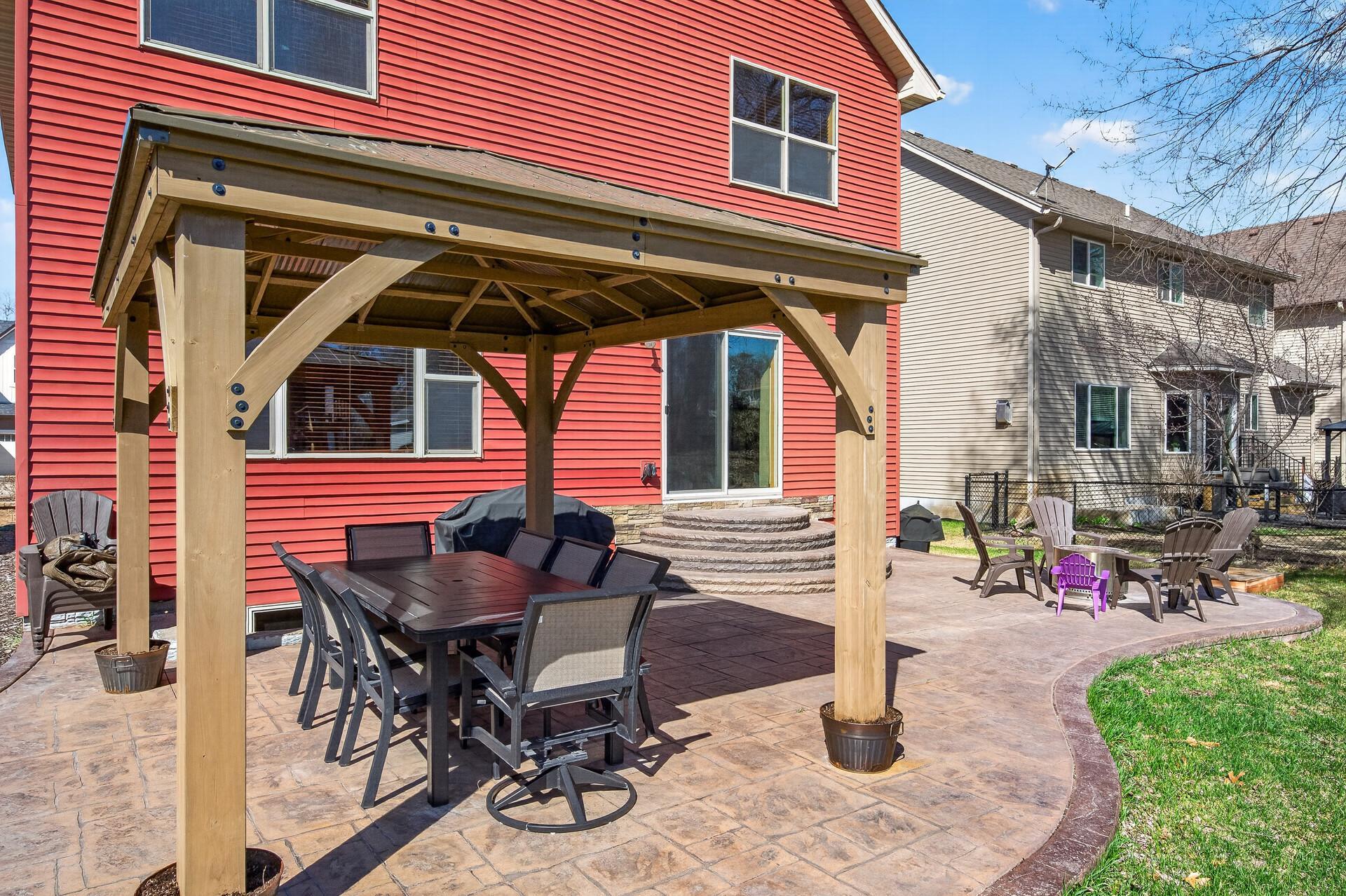 Pergola with roof