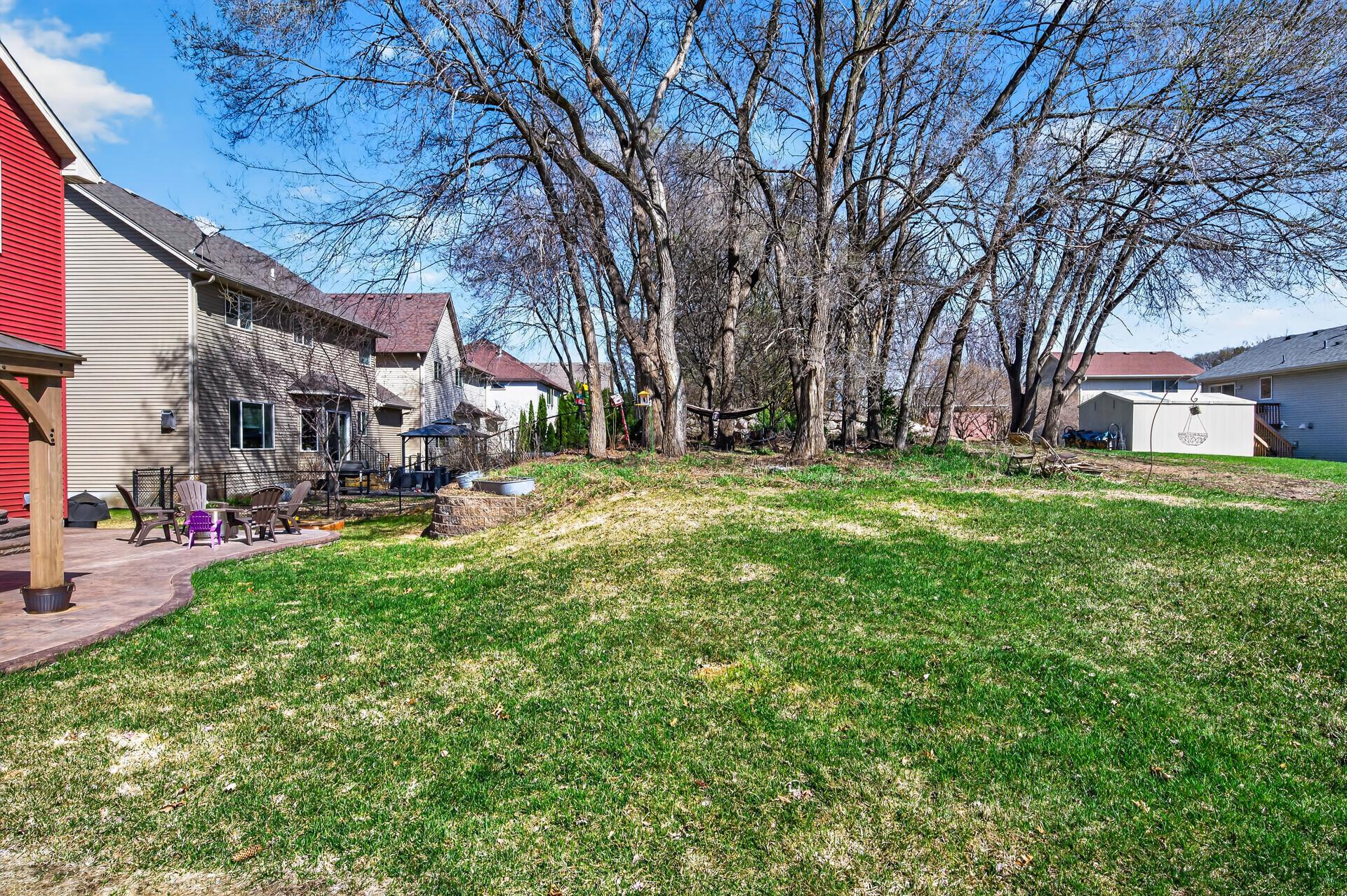 spacious back yard.