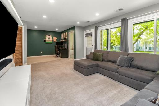 Did we say "large"? Yes there is more! The computer space could be set up with a table for hosting or cards! Crawl space under the stairs offers additional storage.