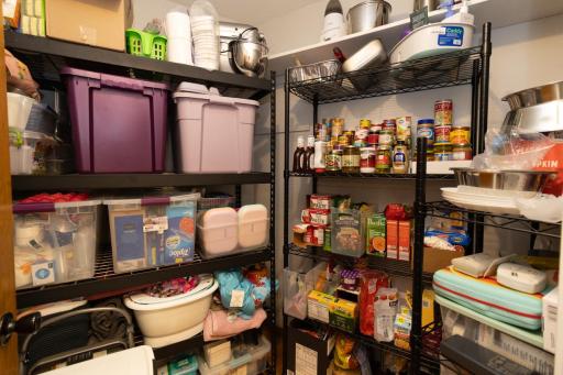 Now this is a working-walk-in closet/pantry! Sits in the hall across from the living room.