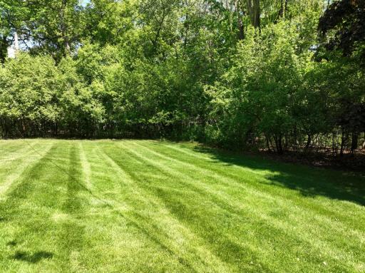 Enjoy the lush private backyard with family and friends. The nice flat yard is perfect for entertaining.