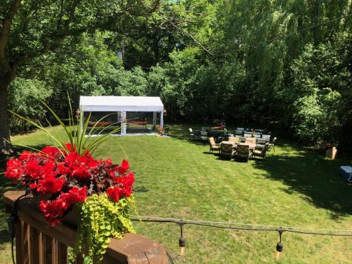 The private yard is a perfect size for entertaining.