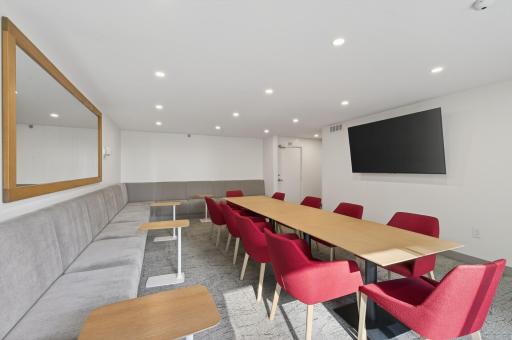 Party room setup for meetings or get togethers