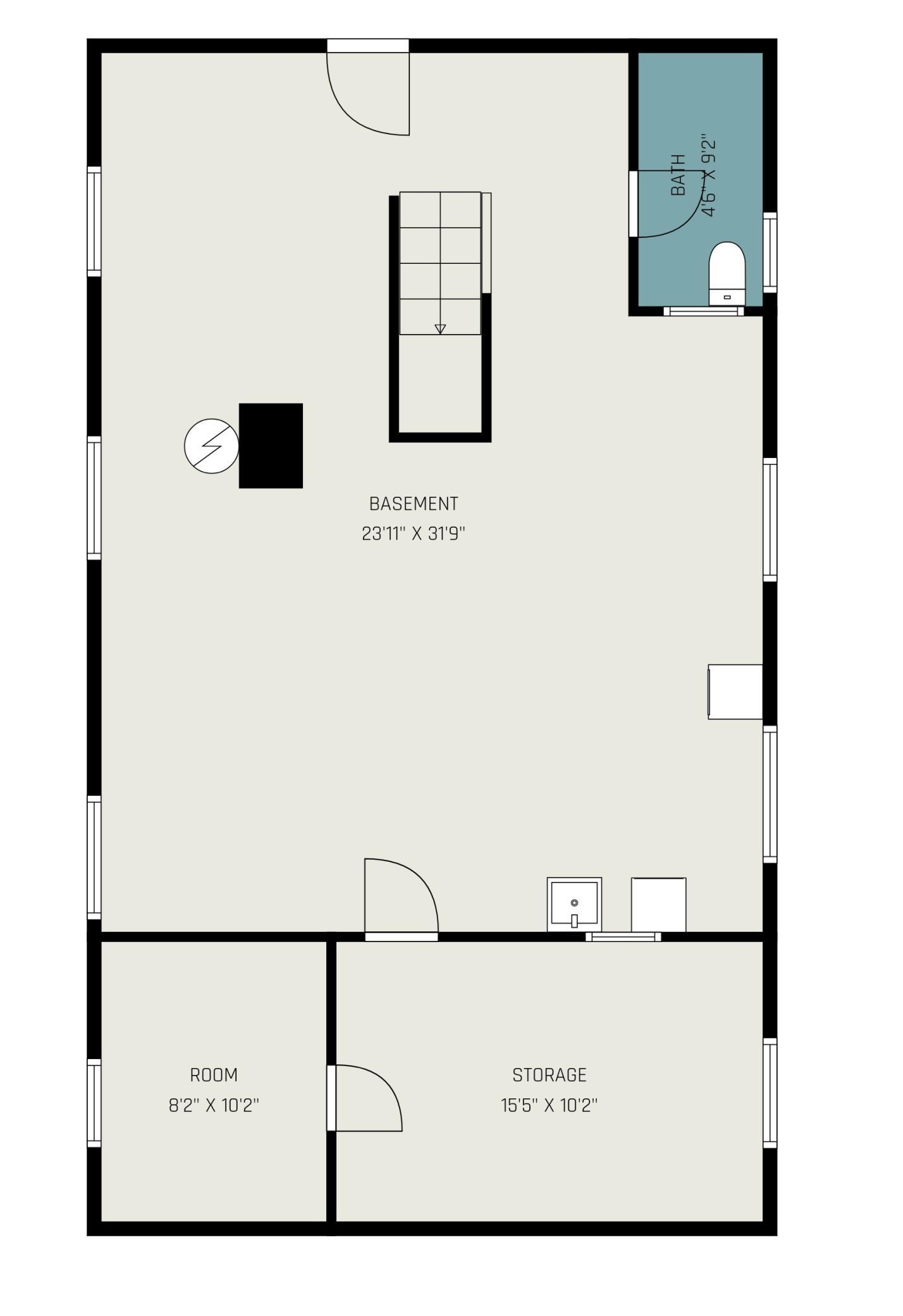 Lower Level Interior Floor Plan
