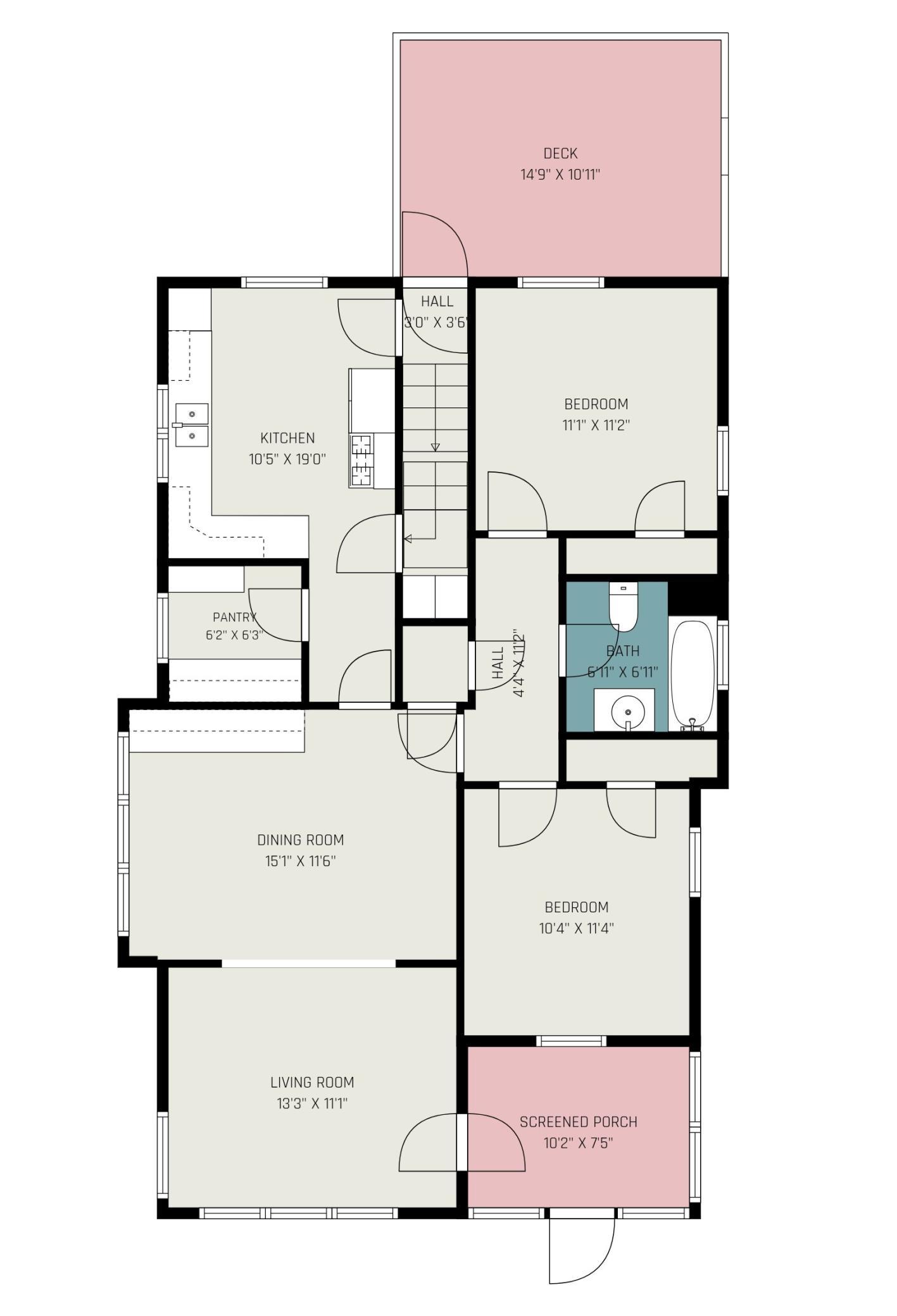 Main Level Interior Floor Plan
