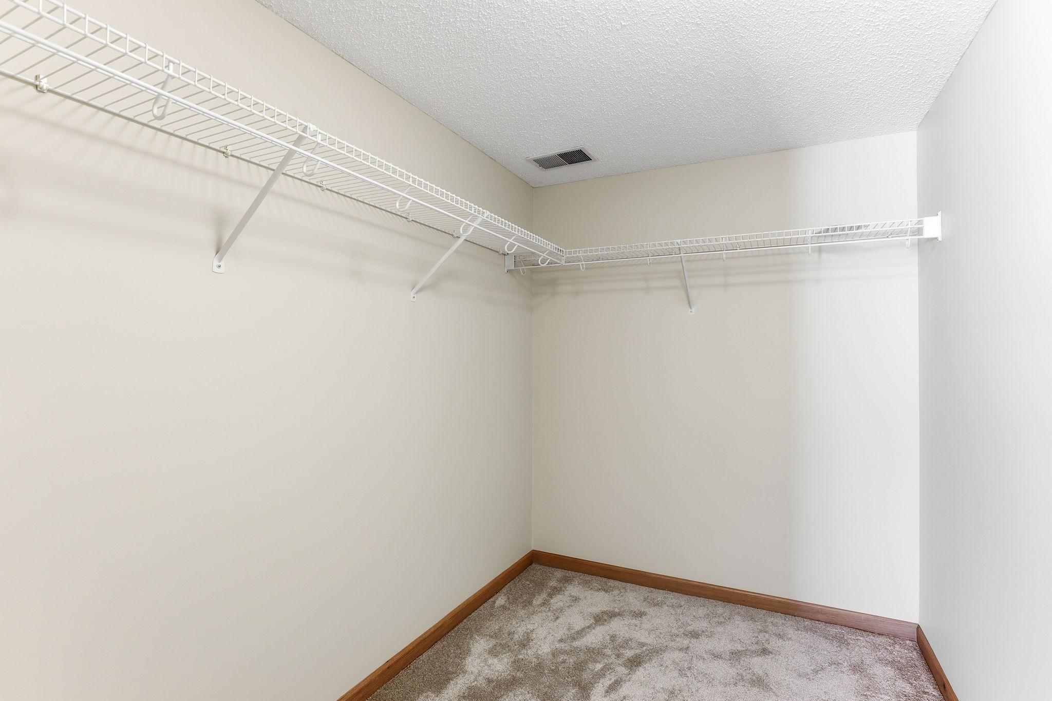 A spacious walk-in closet in 6 of the 7 bedrooms!!