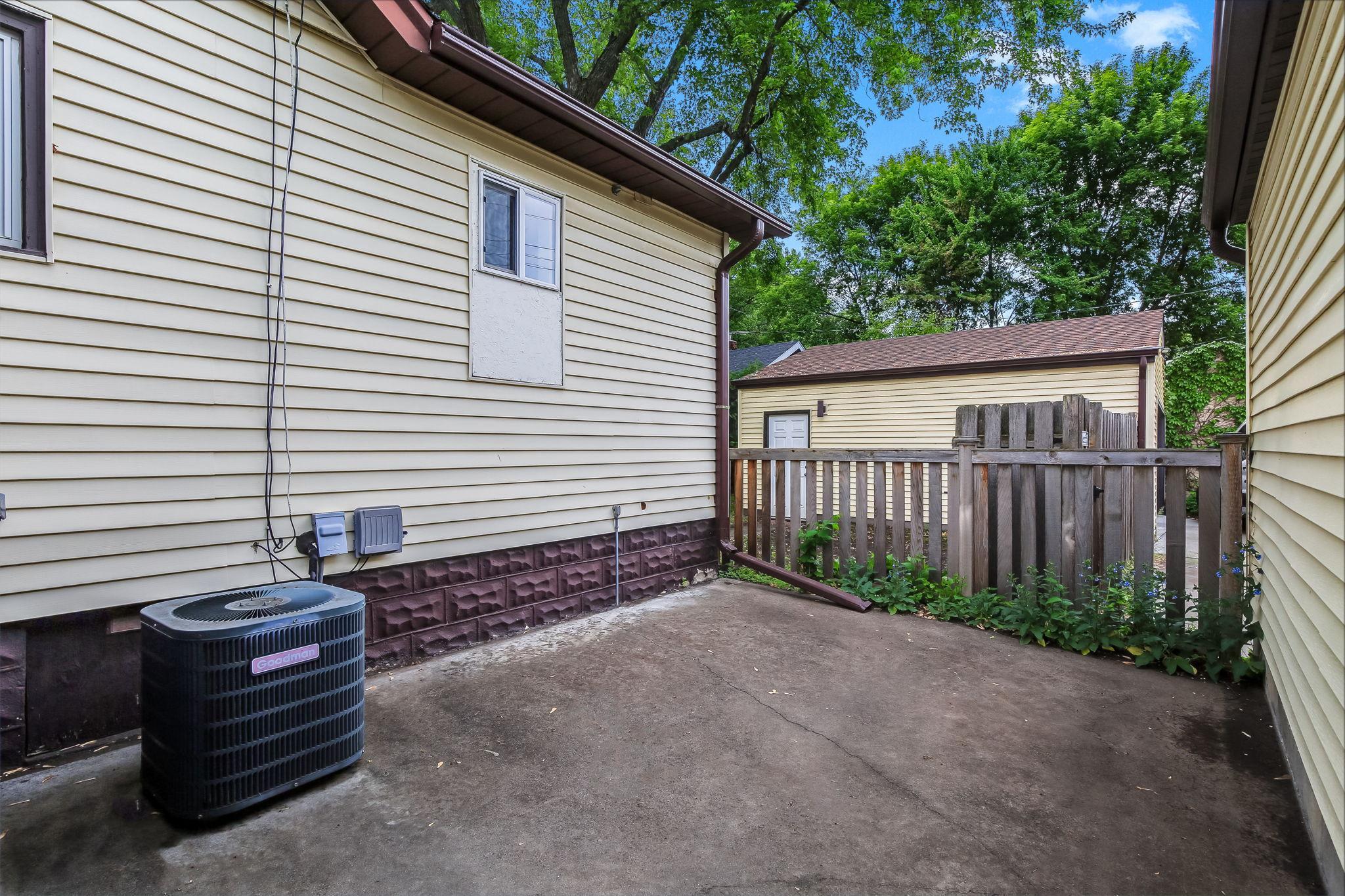 Patio space is perfect for grilling and there's central air!