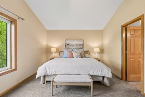 Large master bedroom with private full bath.