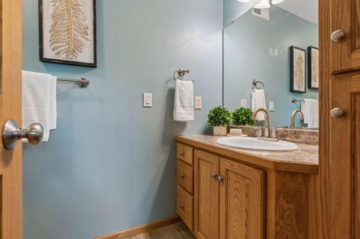 The private master bath also includes a jetted tub.