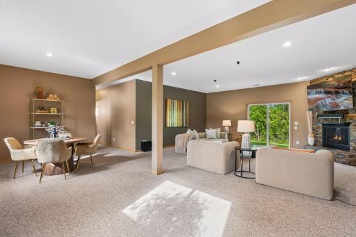 Large entertainment area just off of the family room.