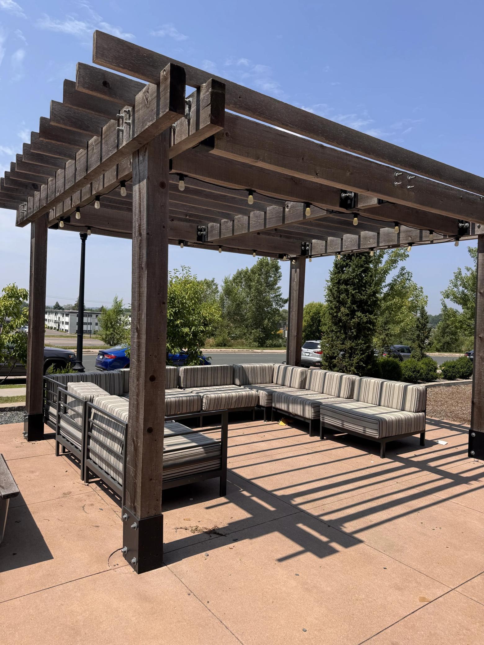 Community patio seating