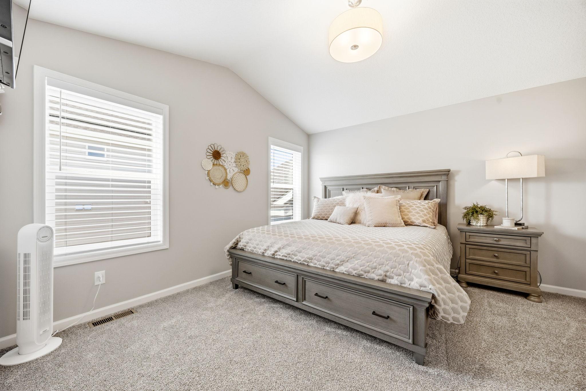 Lots of room in the Master BR - new blinds throughout home!