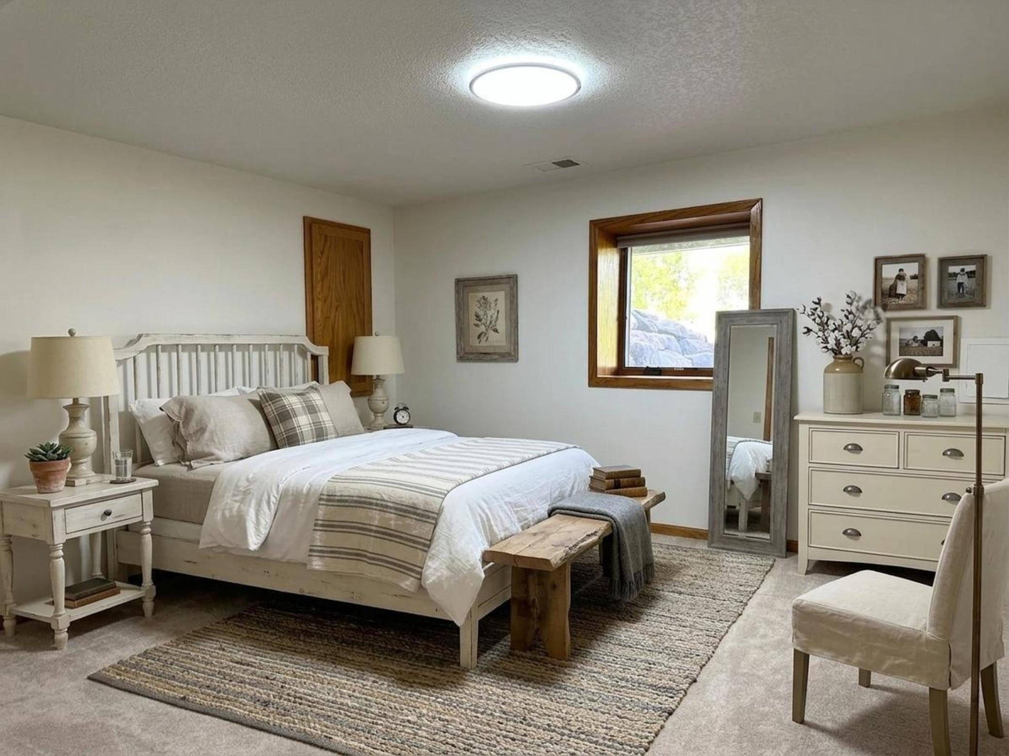 Primary Bedroom staged