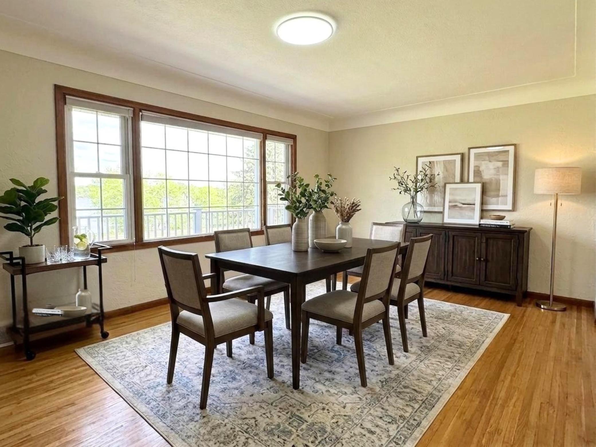 Dining Room staged