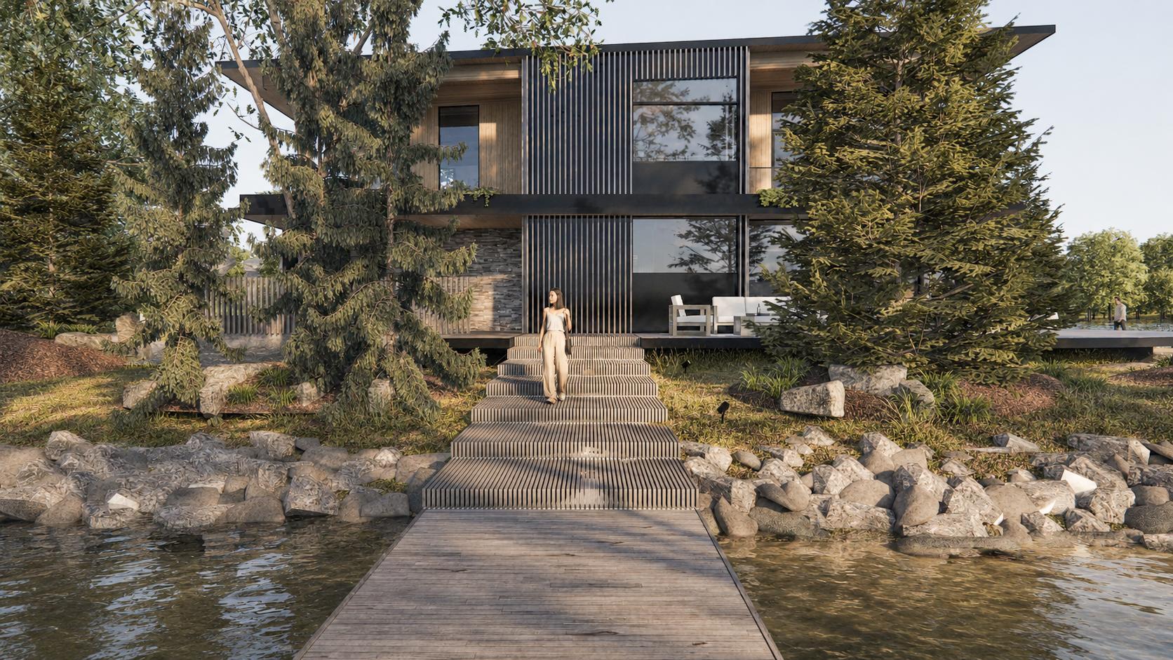 This south facing walkway allows access to your own private beach and an additional dock location. A rip-rap shoreline also protects the mature trees and landscaping from harsh weather.