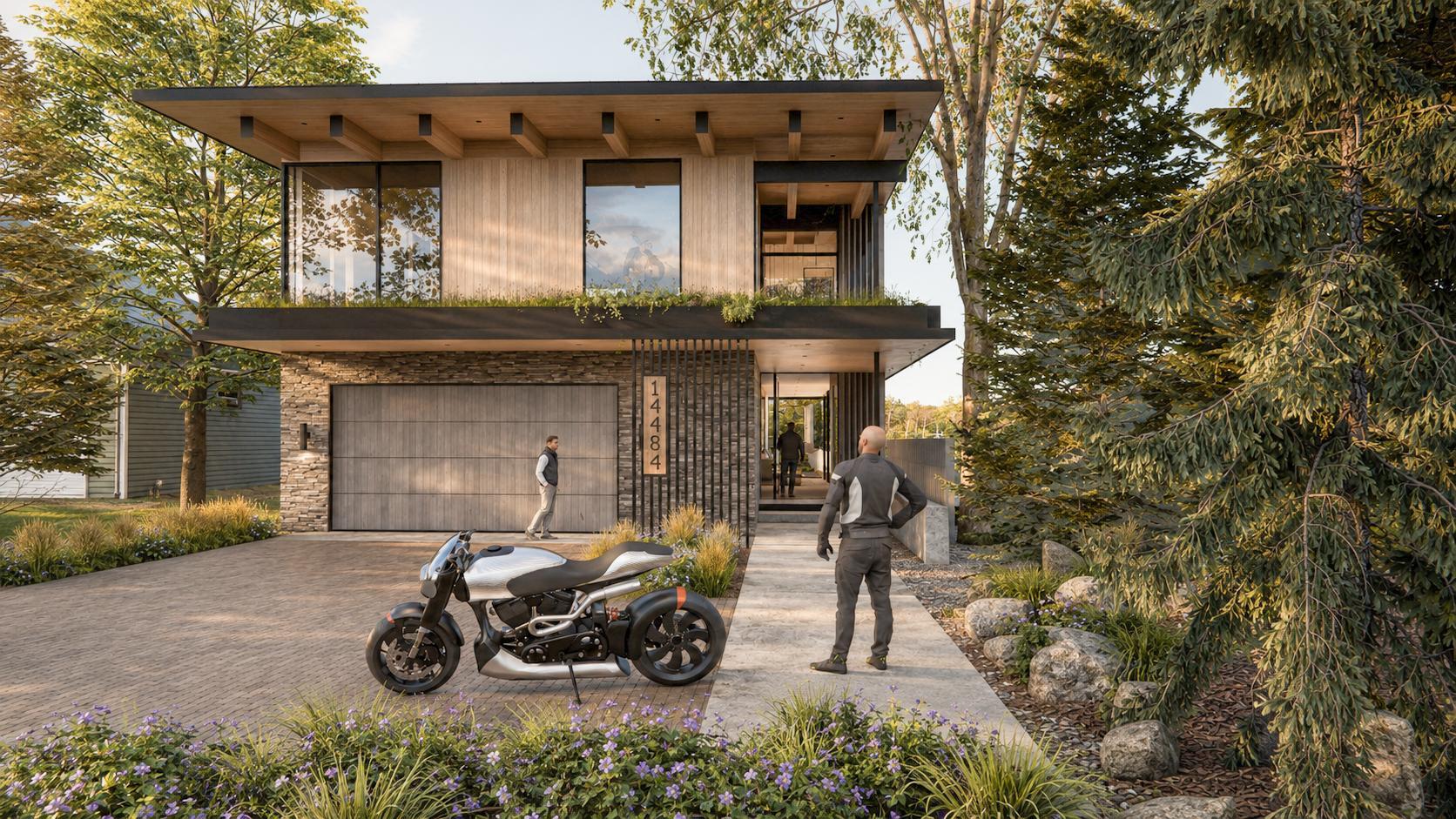 A stunning "Minnesota Modern" masterpiece from Unfold Architecture and Sustainable 9 Design + Build provides a wonderful palette for "The Point" on Lower Prior Lake.