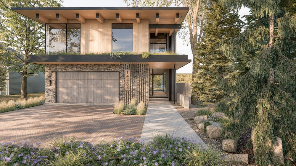 A stunning "Minnesota Modern" masterpiece from Unfold Architecture and Sustainable 9 Design + Build provides a wonderful palette for "The Point" on Lower Prior Lake