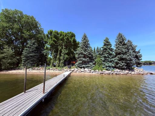 View from the dock toward the property to the north