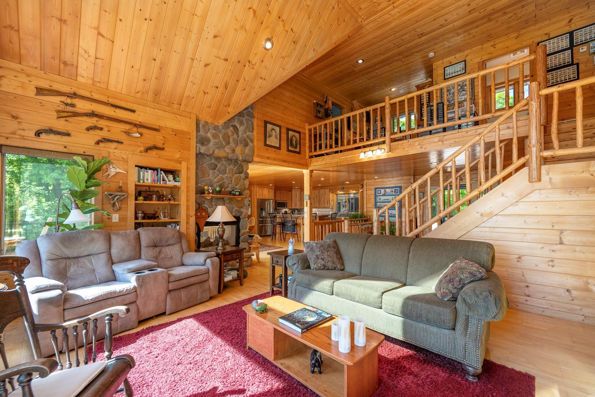 from the living room, a view of the loft
