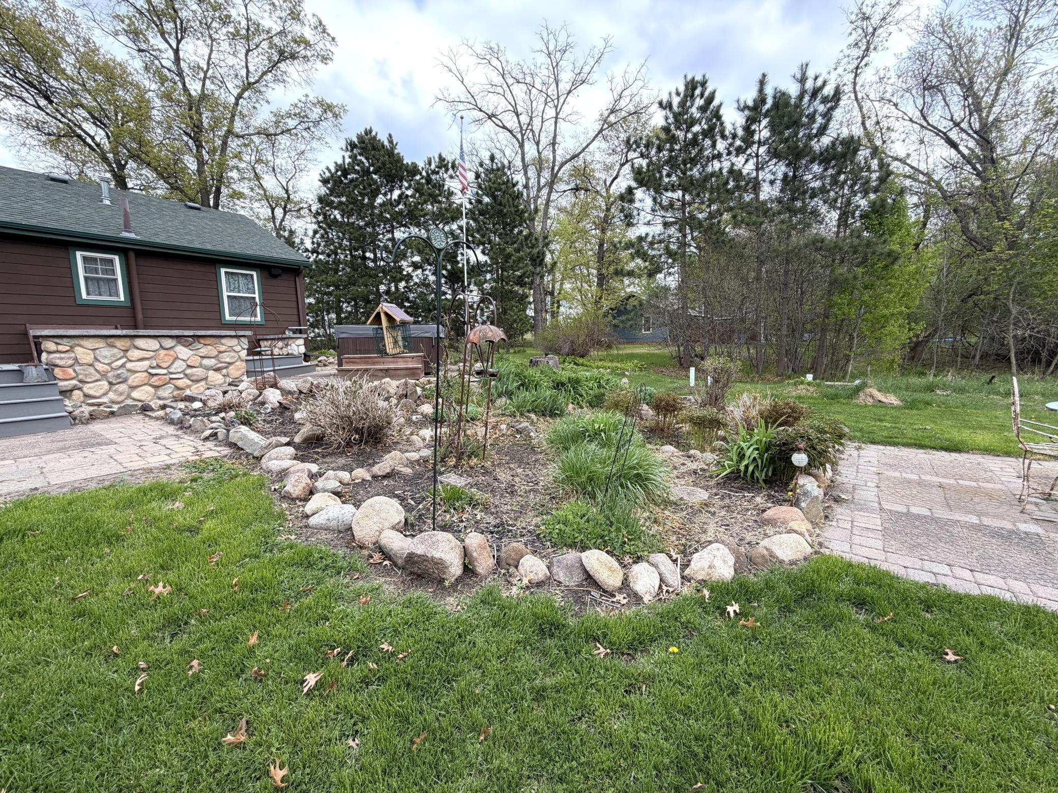Perennial gardens and raised garden beds!