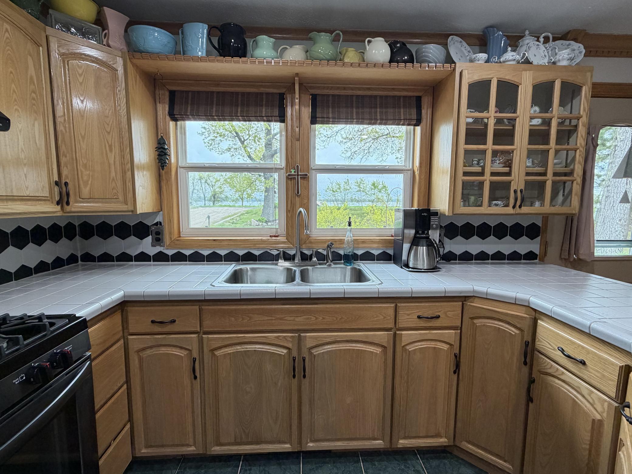 Lake views from the kitchen!