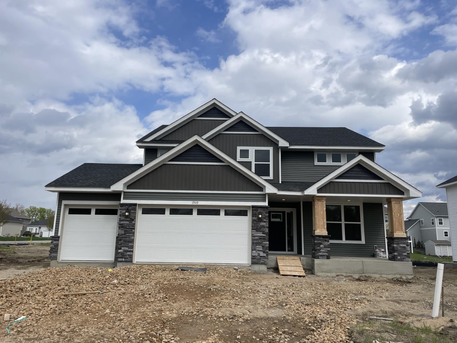 Welcome to 1909 Ravine Road! (Photo is of the actual home in progress.)