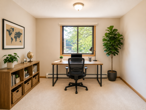 Bedroom 3 pictured here as an office, but it would also make a great bedroom or nursery.