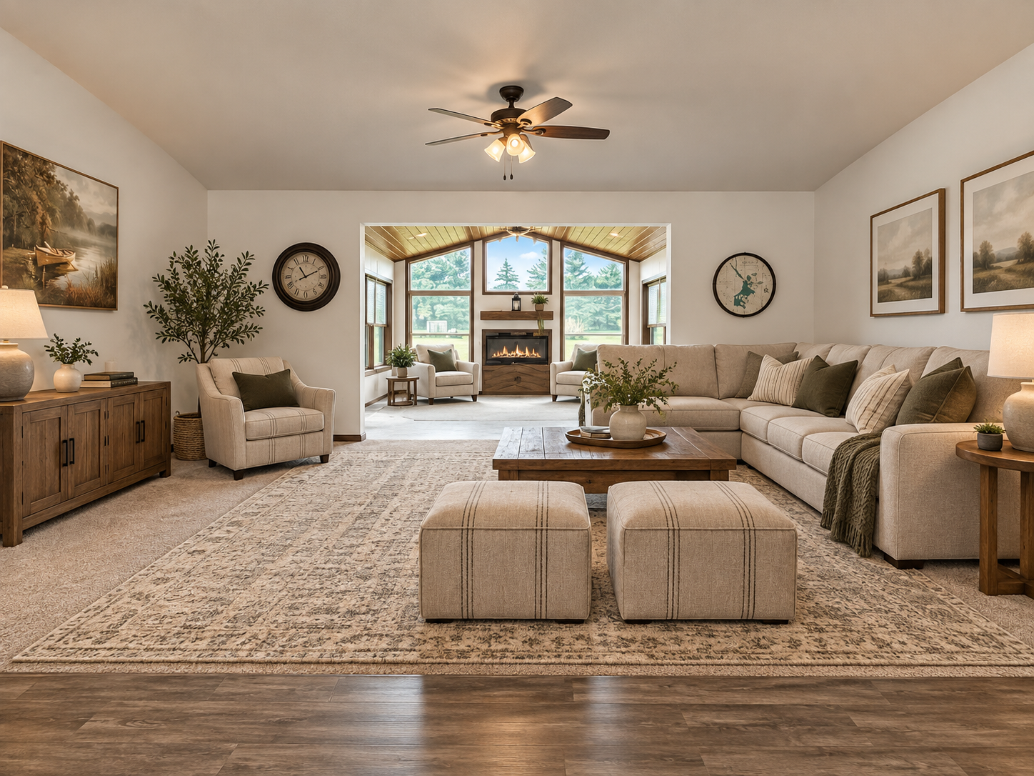 Living Room - virtually staged