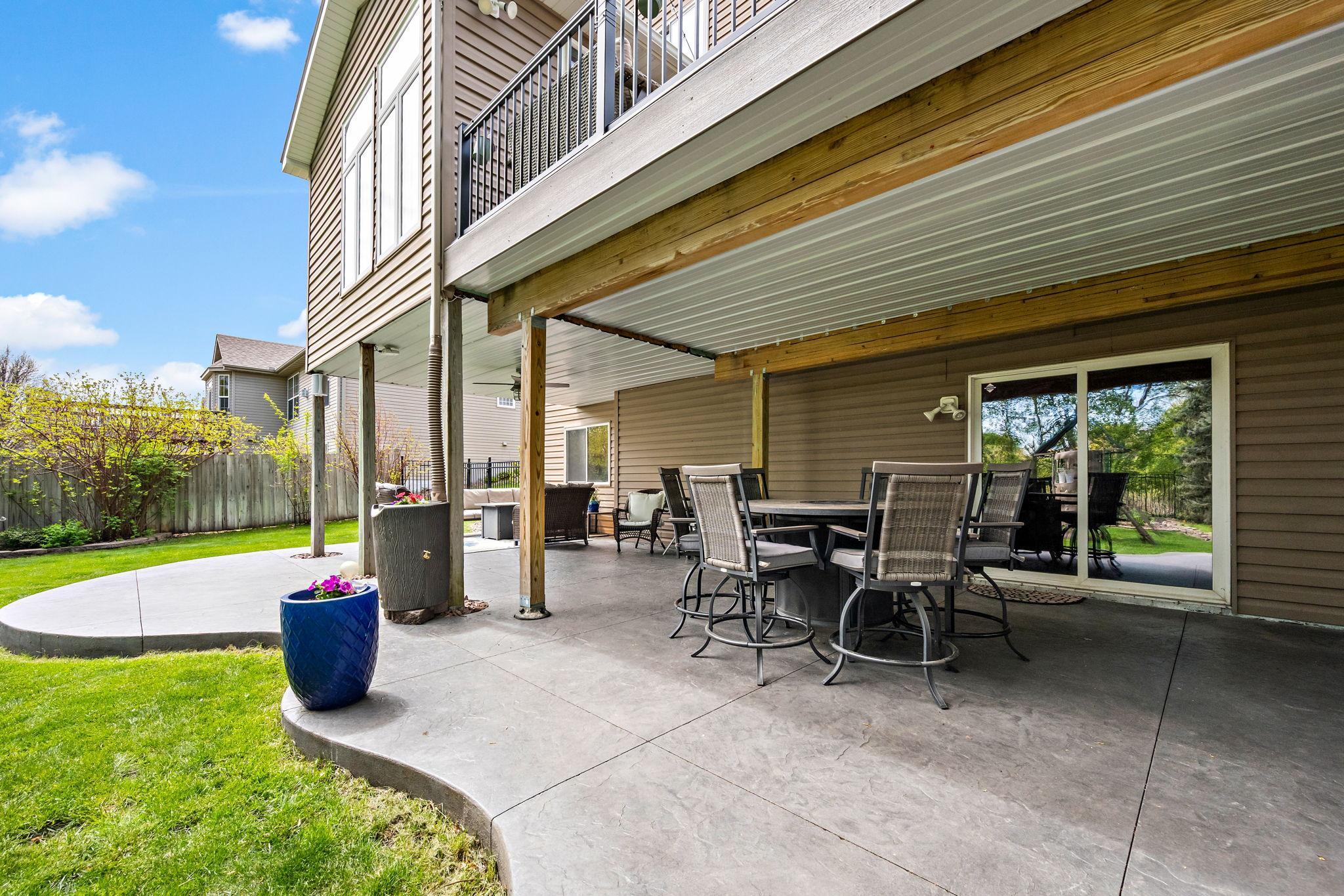 Beautiful stamped concrete patio