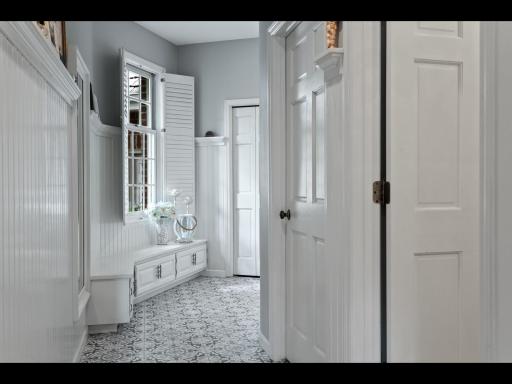 Ample Mud-room with Bench and large closet space