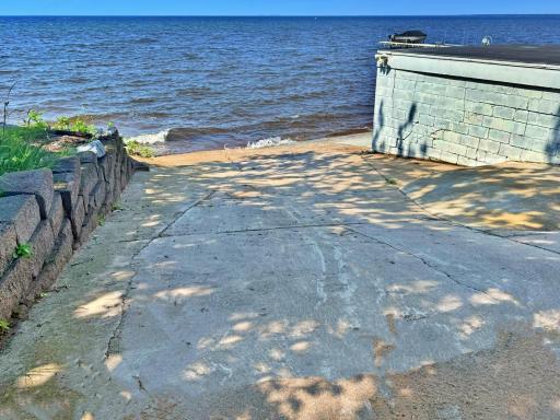 Boat Ramp into Lake along water's edge boat house.jpg