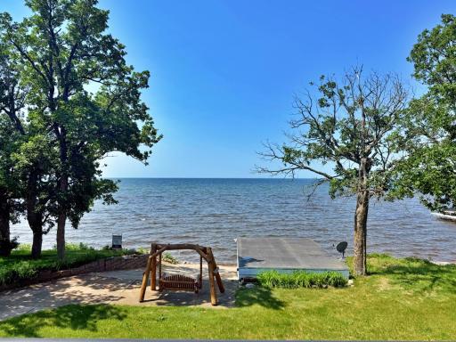 View of grassy lakeshore on Mille Laks Lac.jpg