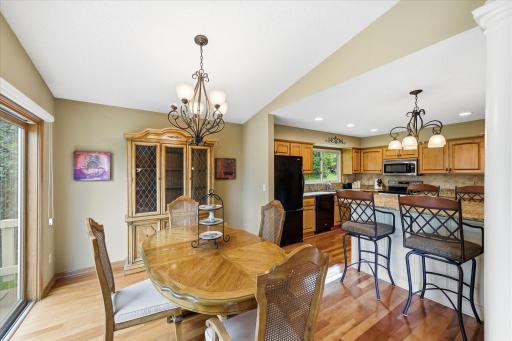 Lots of light here in the dining area with southern exposure.