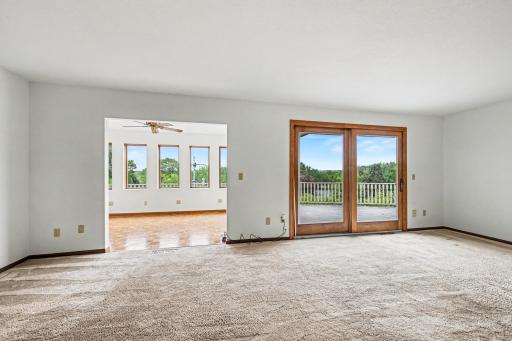Living Room looking into Four Season Porch