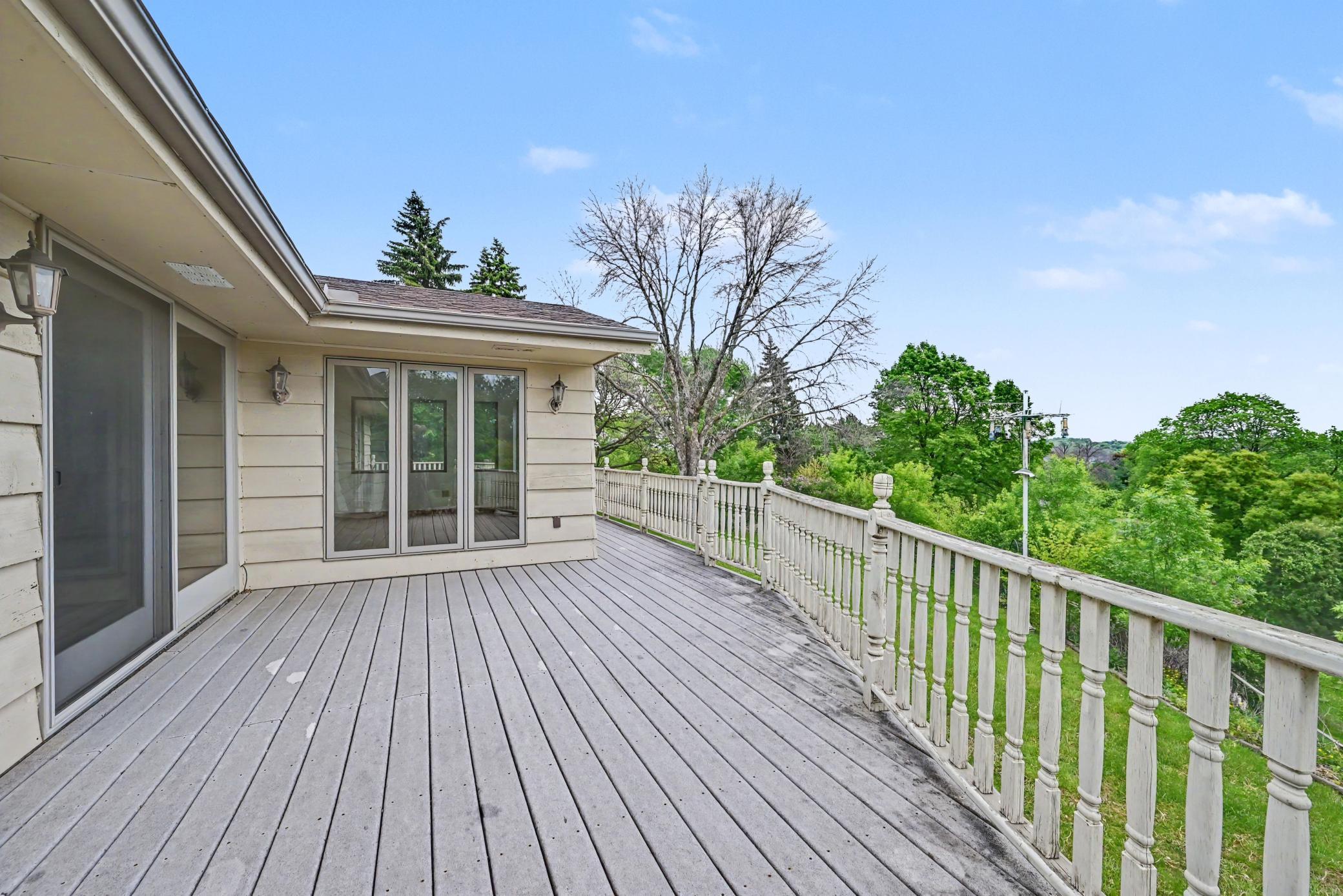 Living Room patio doors leading to deck