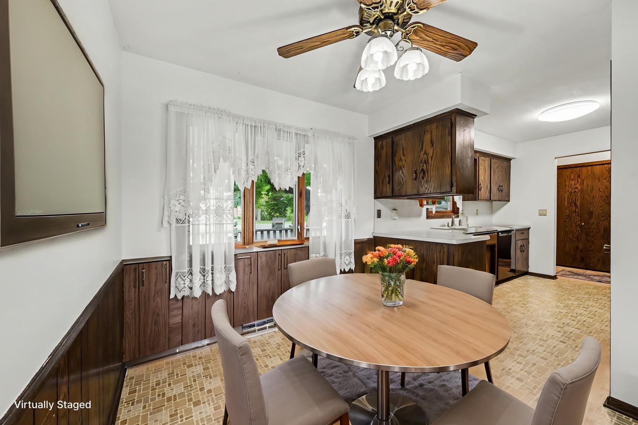 Virtually Staged Dining Room