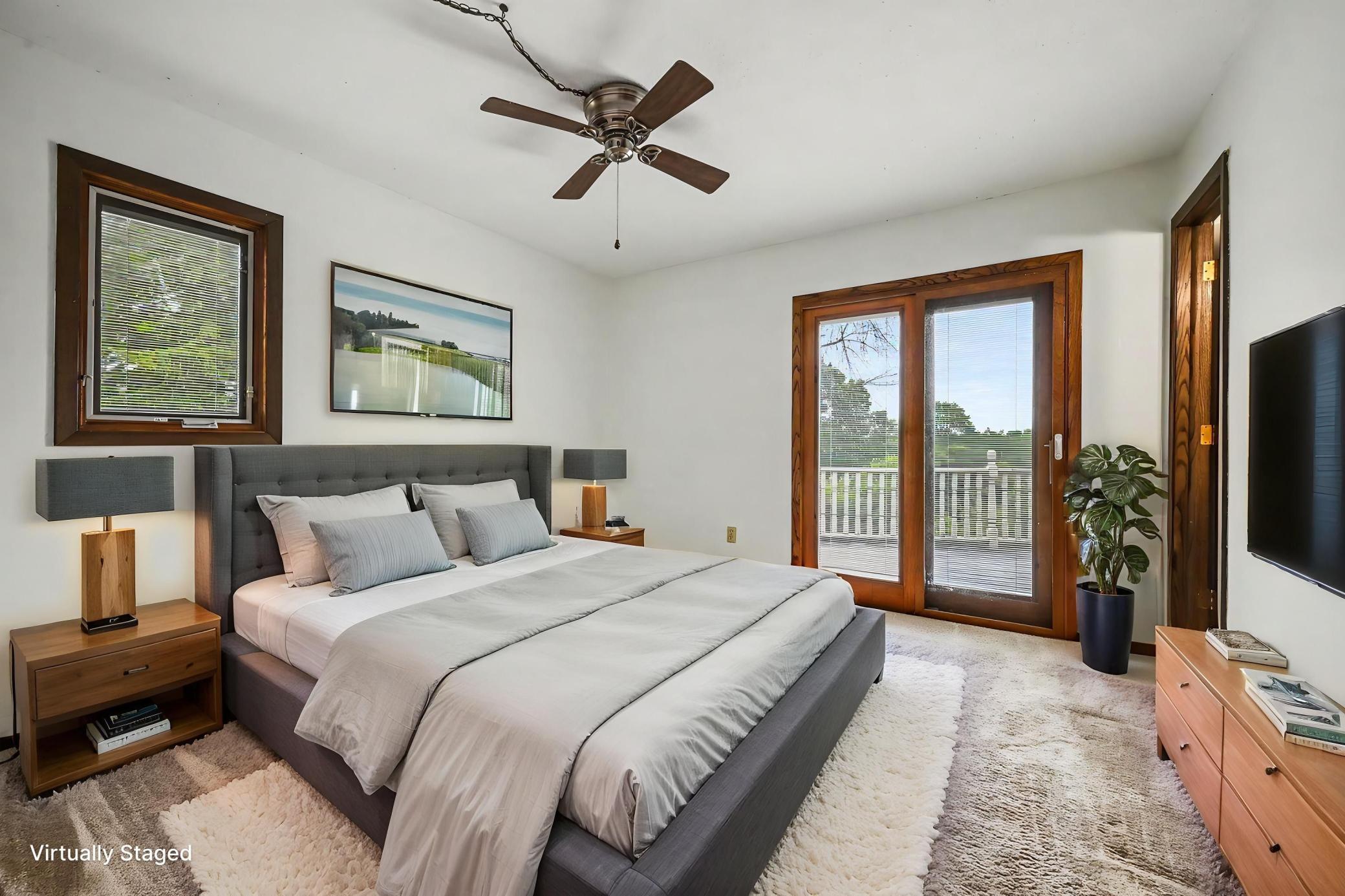 Virtually Staged Primary Suite
