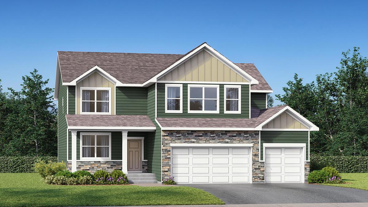 Rendering of home. Colors will vary.
