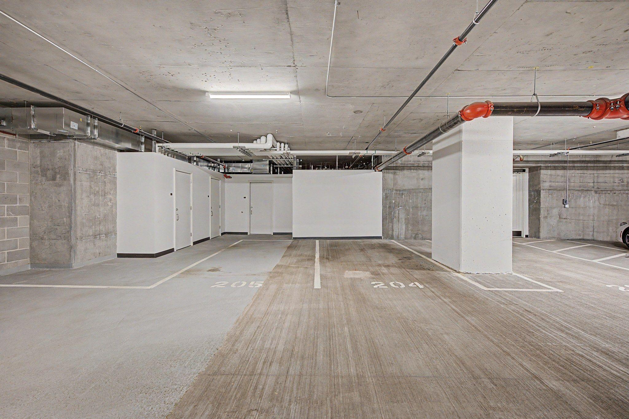 Two Garage Spaces and a Storage Room