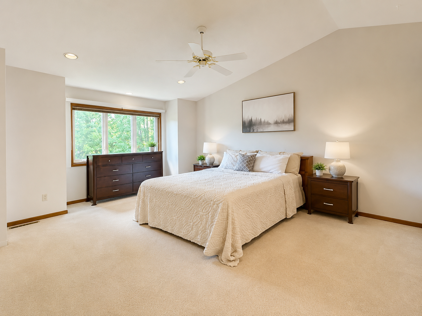 Spacious primary suite